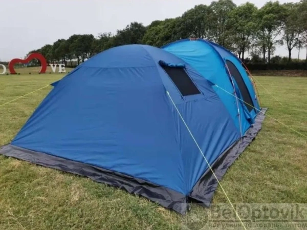 Туристическая шестиместная палатка с большим тамбуром